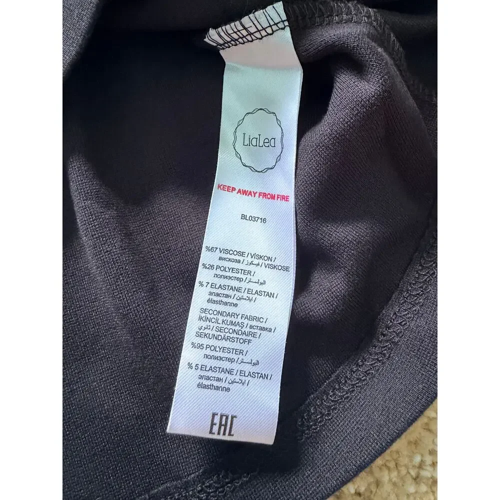 LiaLea Black Velvet Sleeve Shirt with Removable Heart Patch Pin Size 5-6